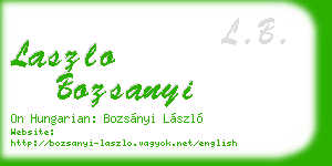 laszlo bozsanyi business card